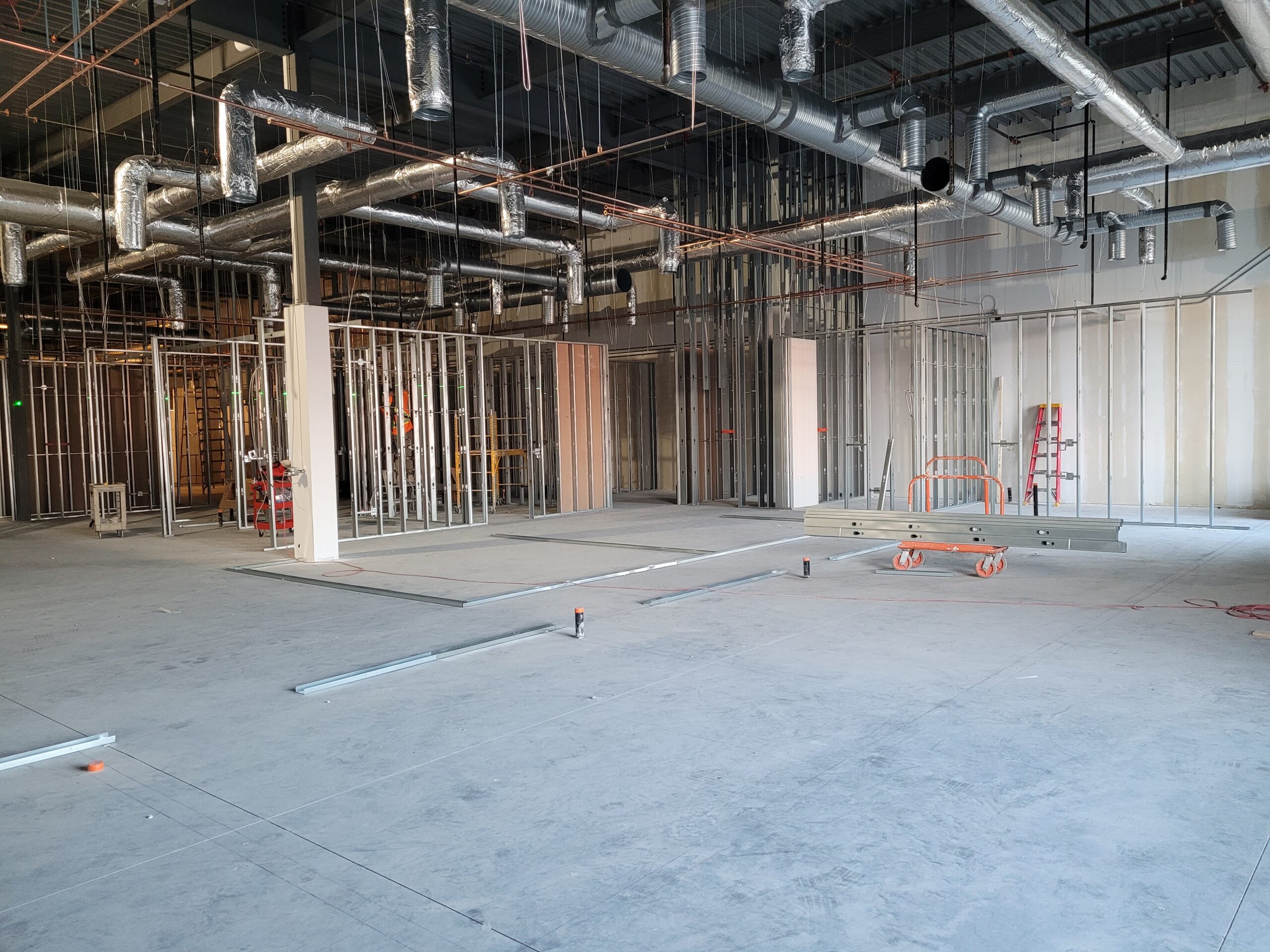 Commercial plumbing rough-in by Analog Mechanical Calgary